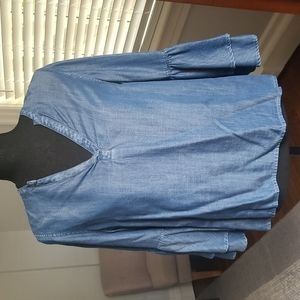 GAP Denim Blouse with Bell sleeves
